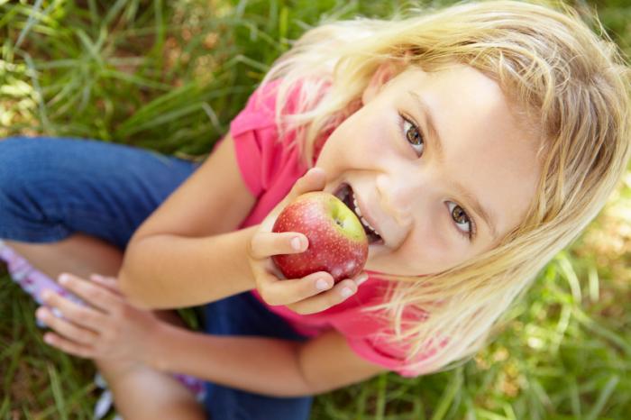 Quase um quinto do consumo de frutas das crianças vem de maçãs