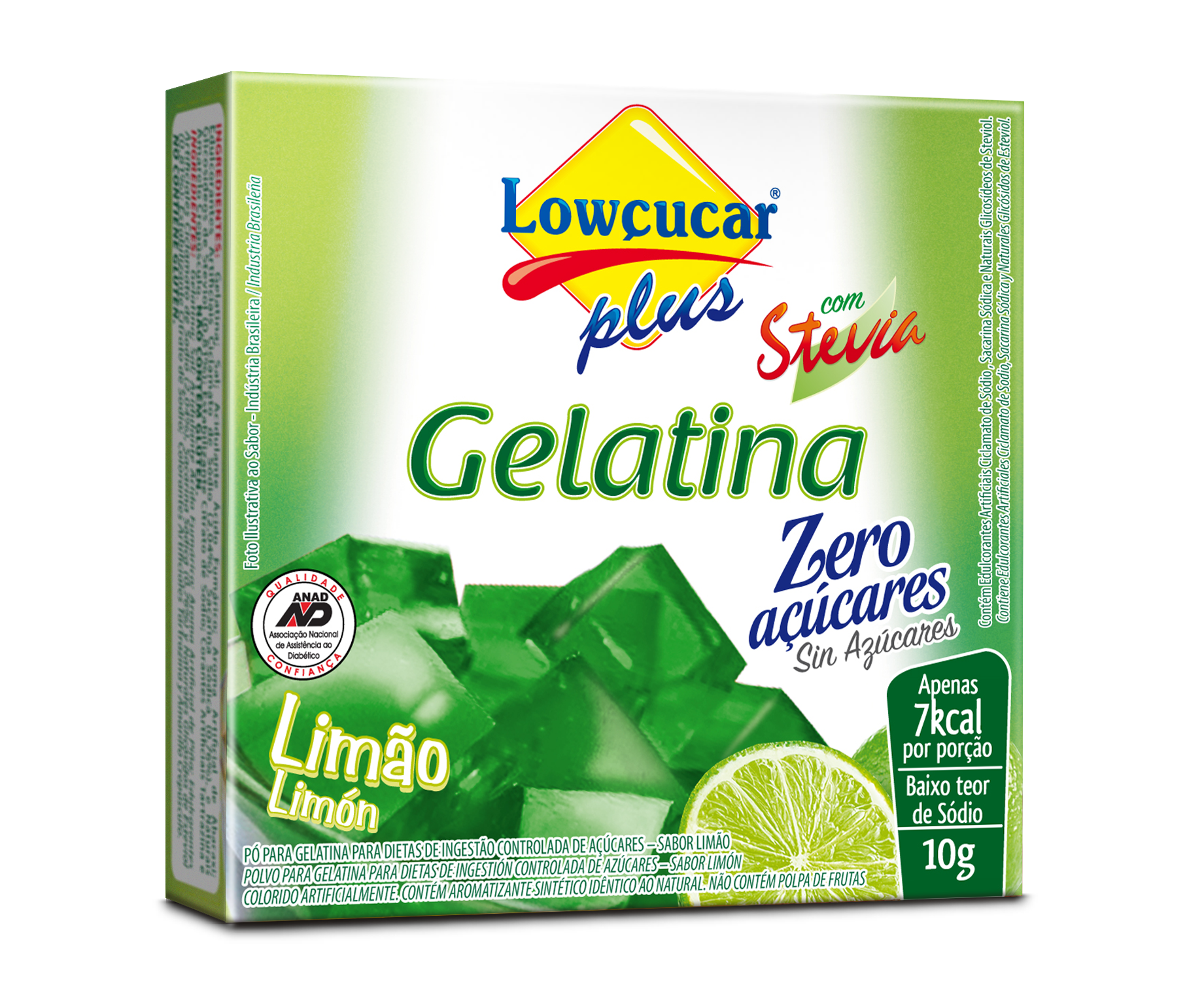 Gelatina Plus com Stevia sabor Limão