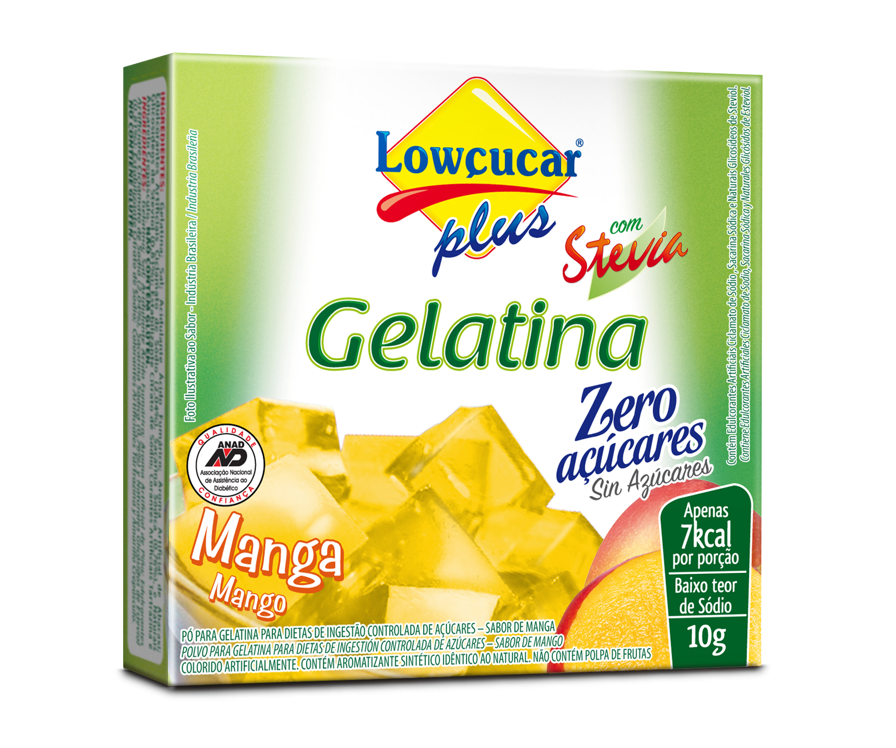 Gelatina Plus com Stevia sabor Manga
